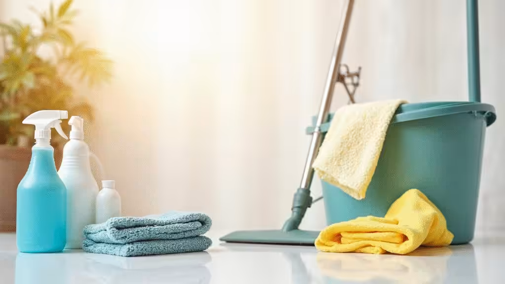 Professional cleaning supplies and equipment